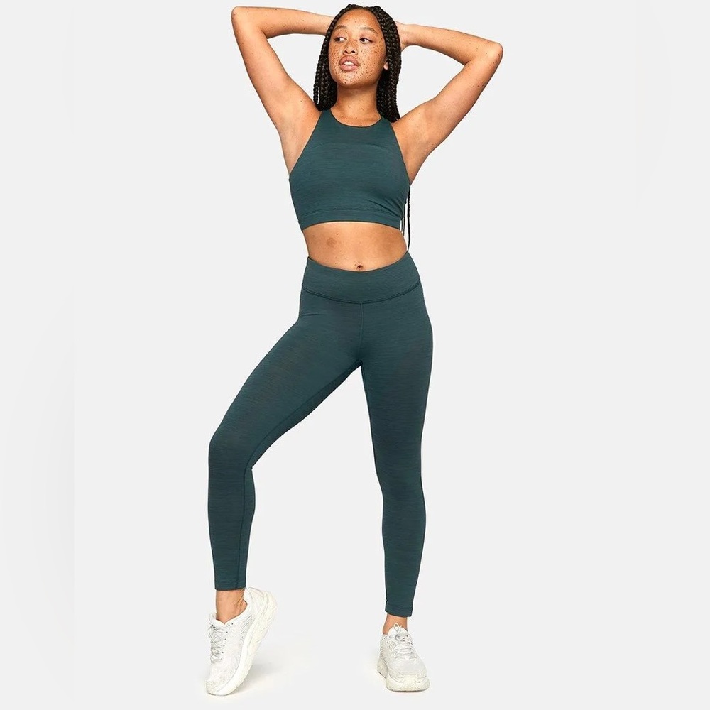 Outdoor Voices TechSweat™ Set (Crop Top + 7/8 Leggings) Evergreen - Size M